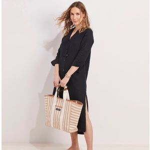 Vineyard Vines black linen cover up